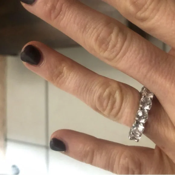 Italo Cushion Cut Wedding Band Eternity Band For Women 925 Sterling Silver - Picture 8 of 12